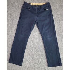 Pendleton Straight Leg Pants Mens 34x29 Navy Blue Five Pocket Twill Trousers